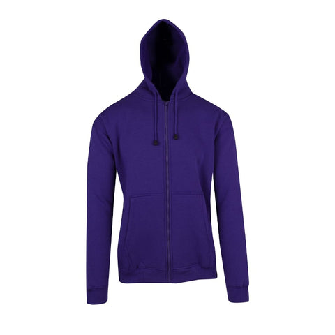 Netball Umpire Zip Hoodie With Pocket "Grape" - Front View