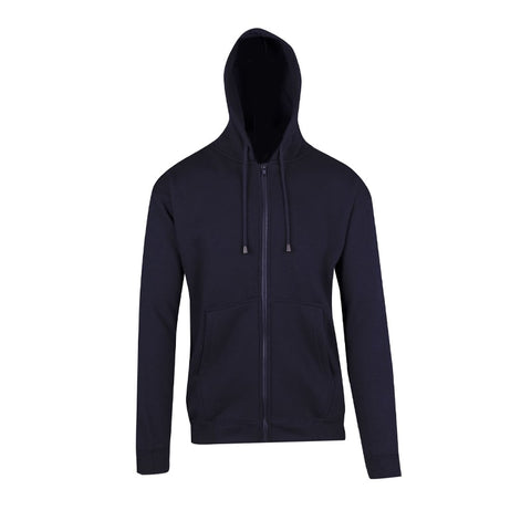 Netball Umpire Zip Hoodie With Pocket "Navy" - Front View