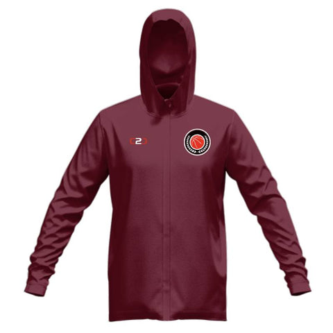 Glide SlimFit HP Tech Zip Hoodie Maroon